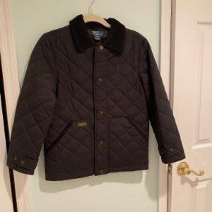 Polo by Ralph Lauren Unisex Kid's Jacket - Size M (10-12) - Black quilted jacket
